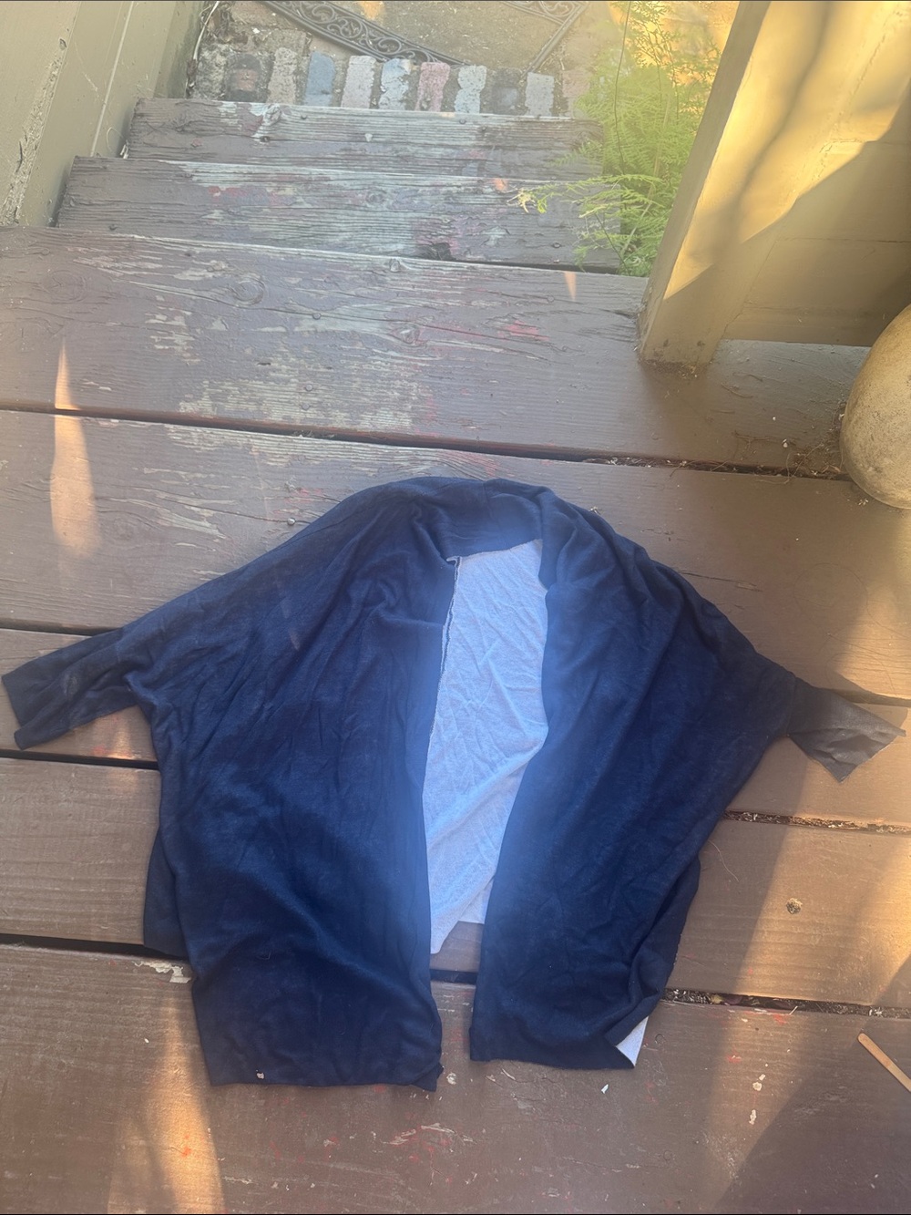 Women’s Open-Front Navy Sweater Cardigan